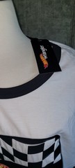 Wrangler Hot Wheels Men’s Ringer T-Shirt XL White/Black Racing Graphic Logo