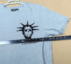 Roku Studio, Ghost Town, Jason Mask Friday The 13th Grey T-Shirt 3XL, Pre-Owned.