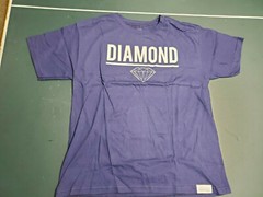 Men’s Diamond Supply Co “Strike” Print T-shirt Navy Blue Free Ship