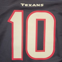 Nike Houston Texans NFL Jersey Men Large Blue Red On Field Football Hopkins #10