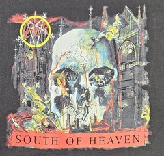 Men’s SLAYER South Of Heaven T-shirt Global Licensed True to Size Large Black