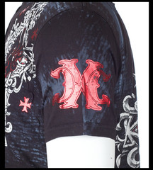 XTREME COUTURE by AFFLICTION Black LOST SQUARDRON Short Sleeve Slim Fit T-shirt