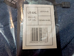 Big Dude 8XL Mens Brand New ( Color Denim Marl )Three Button Shirt