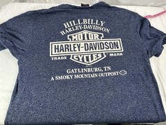 Harley-Davidson Men’s Hillbilly Gatlinburg TN Graphic T-Shirt Large Heather Blue