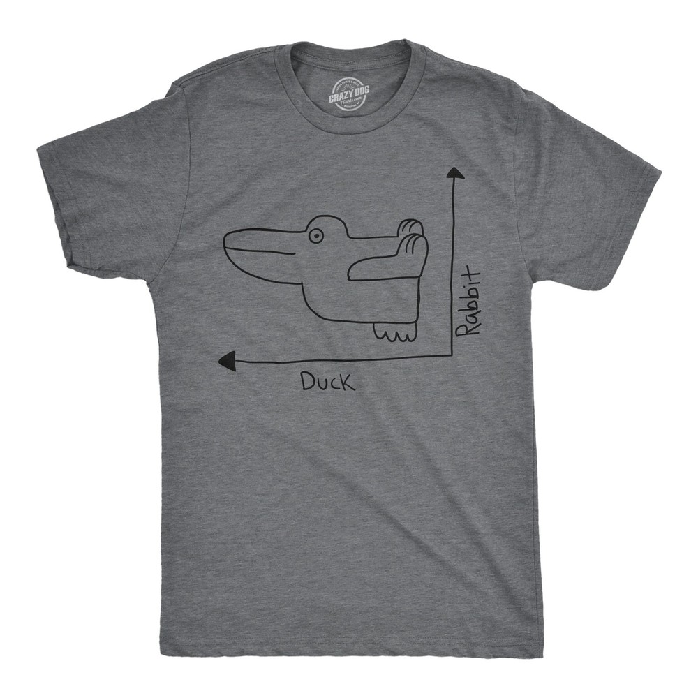 Mens Funny T Shirts Duck Rabbit Graph Sarcastic Graphic Novelty Tee for Men
