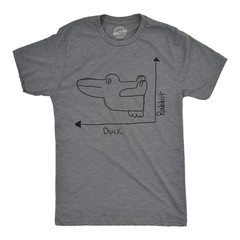 Mens Funny T Shirts Duck Rabbit Graph Sarcastic Graphic Novelty Tee for Men
