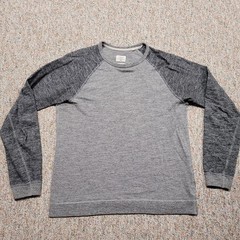 Rag & Bone Standard Issue Shirt Mens Medium Grey Raglan Long Sleeve Crewneck