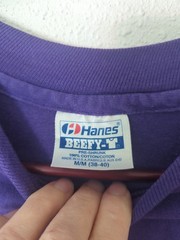 Hanes Beefy T SZ MED Vtg Colorado Single Stitch T-Shirt Large 1990s Purple