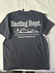 BrandMakers Men’s M Black Cotton Crew Neck Short Sleeve Racing Graphic T-Shirt