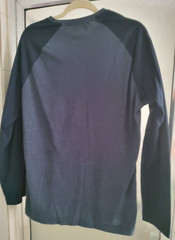 ALFANI MENS EASY CARE COLORBLOCK T-SHIRT-LARGE-BLUES-CREW NECK-LONG SLEEVES-*NEW
