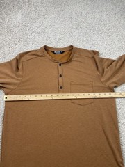 OR Outdoor Research Shirt Men’s Medium Brown Aberdeen Henley Knit Button Collar