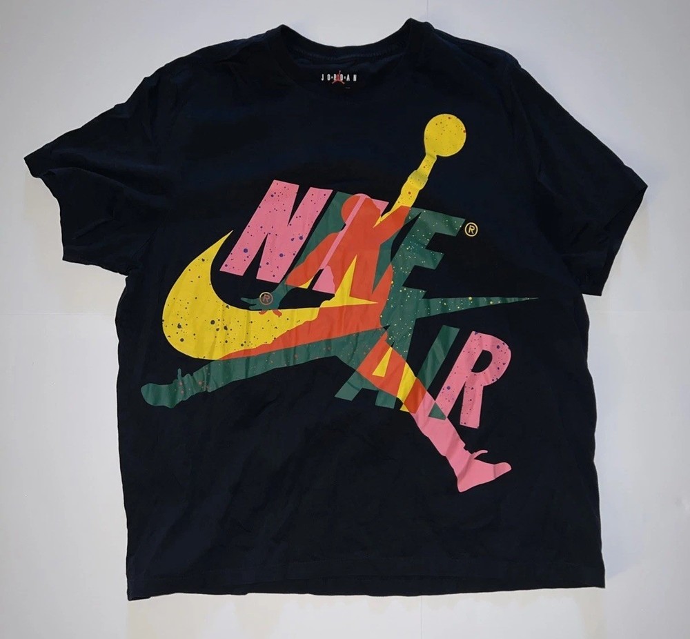 Air Jordan Nike Air Black T-Shirt Basketball Print size XXXL 3x