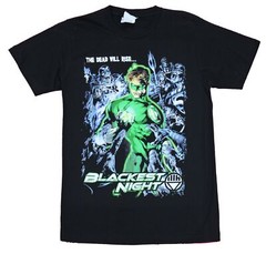 Blackest Night DC Comics Mens T-Shirt – The Dead Will Rise Hal Jordan Image