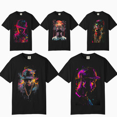 Mens Neon Hip Hop Urban T-Shirt, Comfort Colors T Shirt, Unisex Streetwear Tee