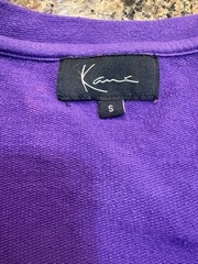 Karl Kani T Shirt Purple Embroidered Signature Logo Men’s Small Streetwear Tee
