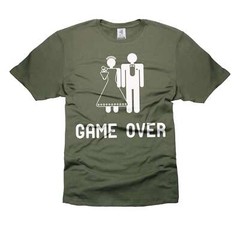 Funny Wedding Joke Shirt Game Over T-Shirt Funny Marriage Wedding Shirts For him