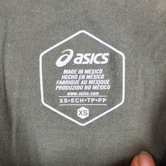 Asics Paintbrush T-Shirt Mens XS Green Cotton Graphic Short Sleeve Pullover