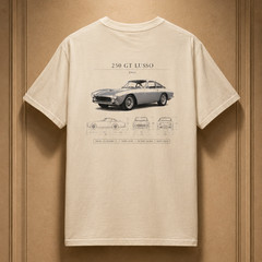 THE GT – Ferrari 250 GT Lusso V12 – Analog Automotive Heavyweight Tee