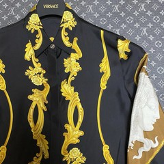 Versace Medusa Cameo silk shirt Size 42-EU NWT Formal Make A Statement