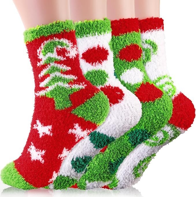 Fluffy Socks Women Men Cozy Fuzzy Winter Warm Supply Festival Party Holiday
