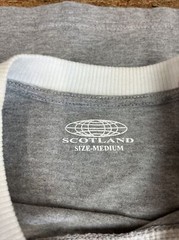 Mens T Shirt 2 Tone No 9 Scotland Saltire Logo Grey Medium