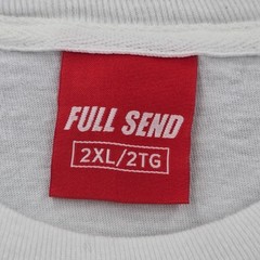 FULL SEND LAND Nelk Boys White Graphic T-Shirt Men’s Size 2XL Crew Neck Tee
