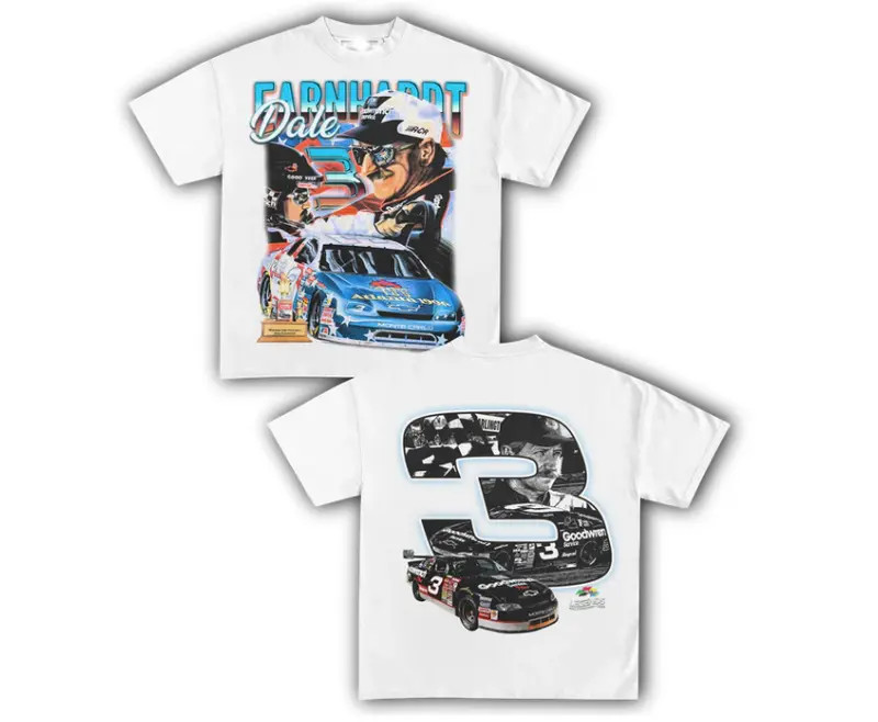 NASCAR Dale Earnhardt #3 Double Sided Racing Mens T-Shirt Tee