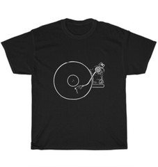 Vinyl Record Player Sketch Drawing Vinyls LP Collector Turntable Music T-shirt