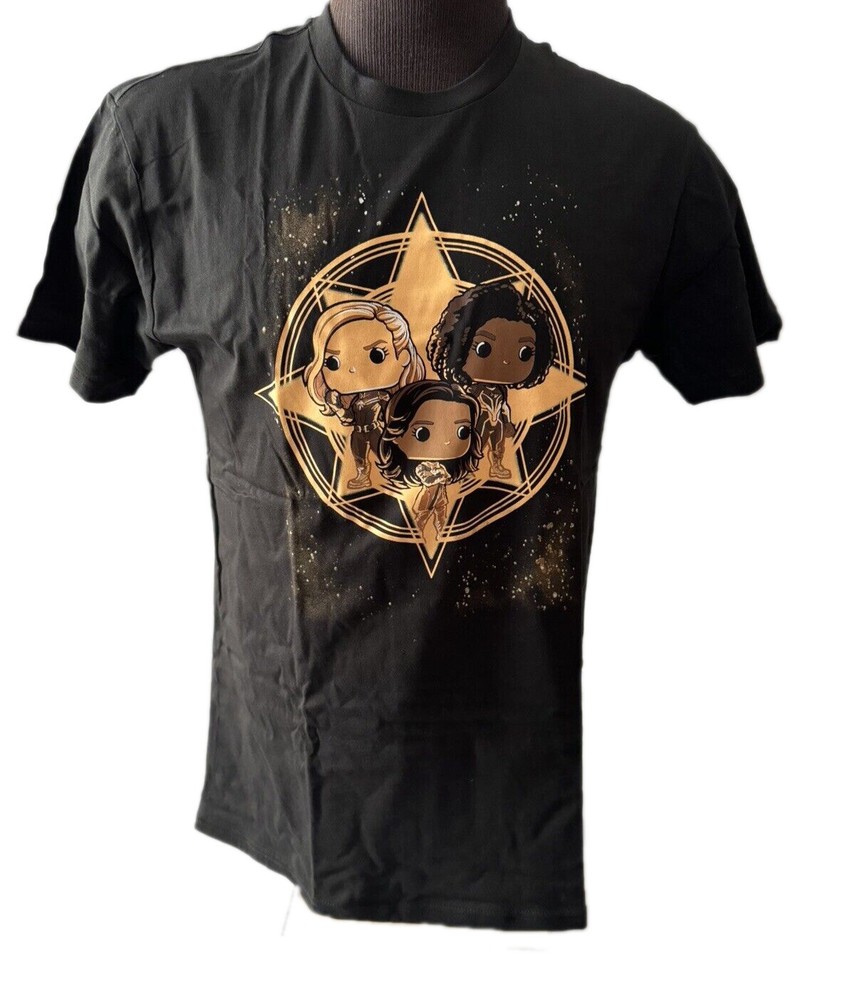 Funko POP! Marvel Collector Corps THE MARVELS (Captain, Ms & Photon) Tee T-Shirt
