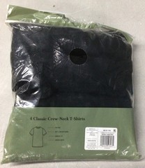 Men’s Goodfellow Classic Crew T-Shirt In Black 4-Pack Size Medium