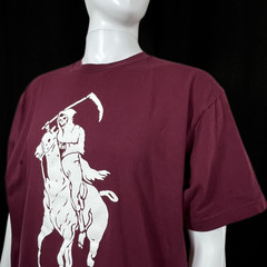 Shaka Active Grim Reaper Classic Polo Tee Shirt Classic Soft Spun 100% Cotton XL