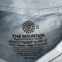 The Mountain Winter Snow Wolves T Shirt Size L* Baby Blue Graphic Tie Dye Nature