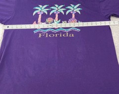 Vintage Florida T Shirt Adult XL Purple Men’s Palm Trees Seashells 80’s Colorful
