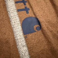 Carhartt Shirt Mens Medium Brown Long Sleeve Logo Workwear Tee Original Fit Work