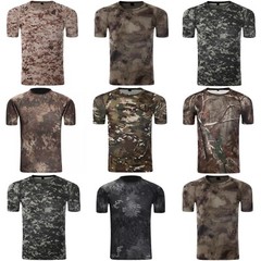 Mens Militray T-Shirt Army Combat Quick Dry Casual Shirt Hiking