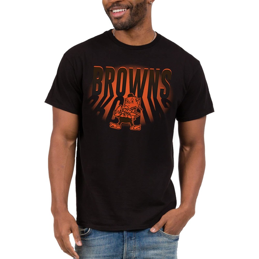 Junk Food Standard Classic Crew Neck Details Unisex Fit Cleveland Browns-Black