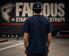 Famous Stars And Straps BLACK MASS Men’s Short Sleeve T-Shirt Navy-Red S