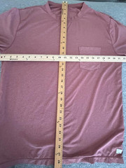 Men’s Large Vuori Tradewind Performance Pocket T-Shirt V109 Stretch Rust Salmon