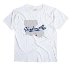 Verdunville Louisiana LA T-Shirt MAP