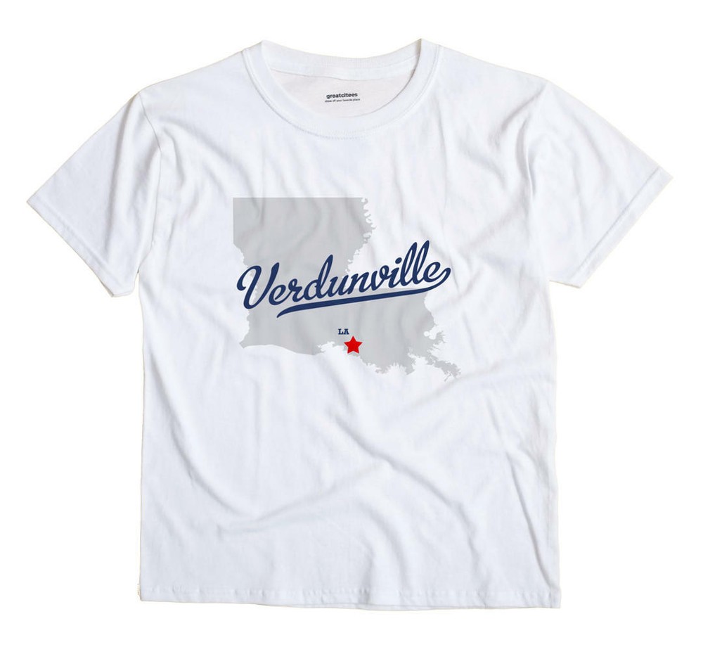 Verdunville Louisiana LA T-Shirt MAP