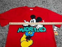 NEW Disney Parks Shirt Adult Medium Red Mickey Mouse And Co Mens Blue Black
