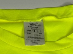 Uline T Shirt Men 3XL Yellow High Vis Safety Reflective Pocket