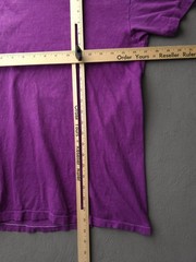 Vintage 1980s Hanes Purple Cotton Crewneck T-shirt Dyed Faded USA Made M