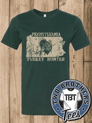 Pennsylvania TURKEY Hunter distressed T Shirt hunting gobbler