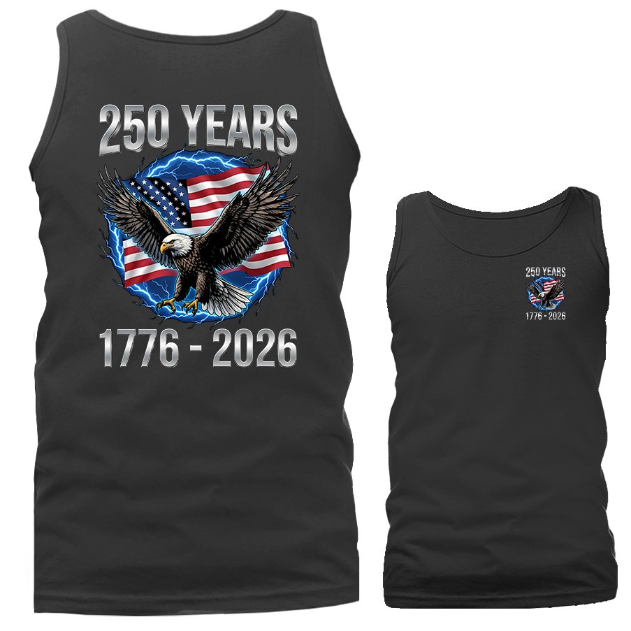 250 Years of American Independence Day US Flag 4th of July Patriotic Tank Top