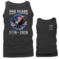 250 Years of American Independence Day US Flag 4th of July Patriotic Tank Top