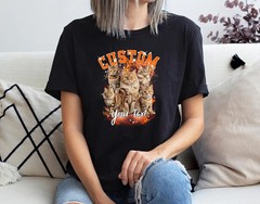 Personalized Pet Photo Comfort Tee Custom Dog Cat Lover Gift Shirt
