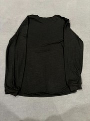 George Henley Shirt Mens Medium Black Ribbed Cuff Long Sleeve Streetwear Casual