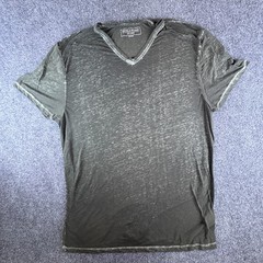Buckle Black Burnout T-Shirt Mens 2XL Cotton V Neck Short Sleeve Everyday Wear