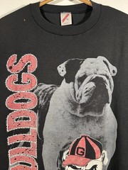 Vintage 1990 University of Georgia Bulldogs T Shirt Size XL UGA Made in USA Logo